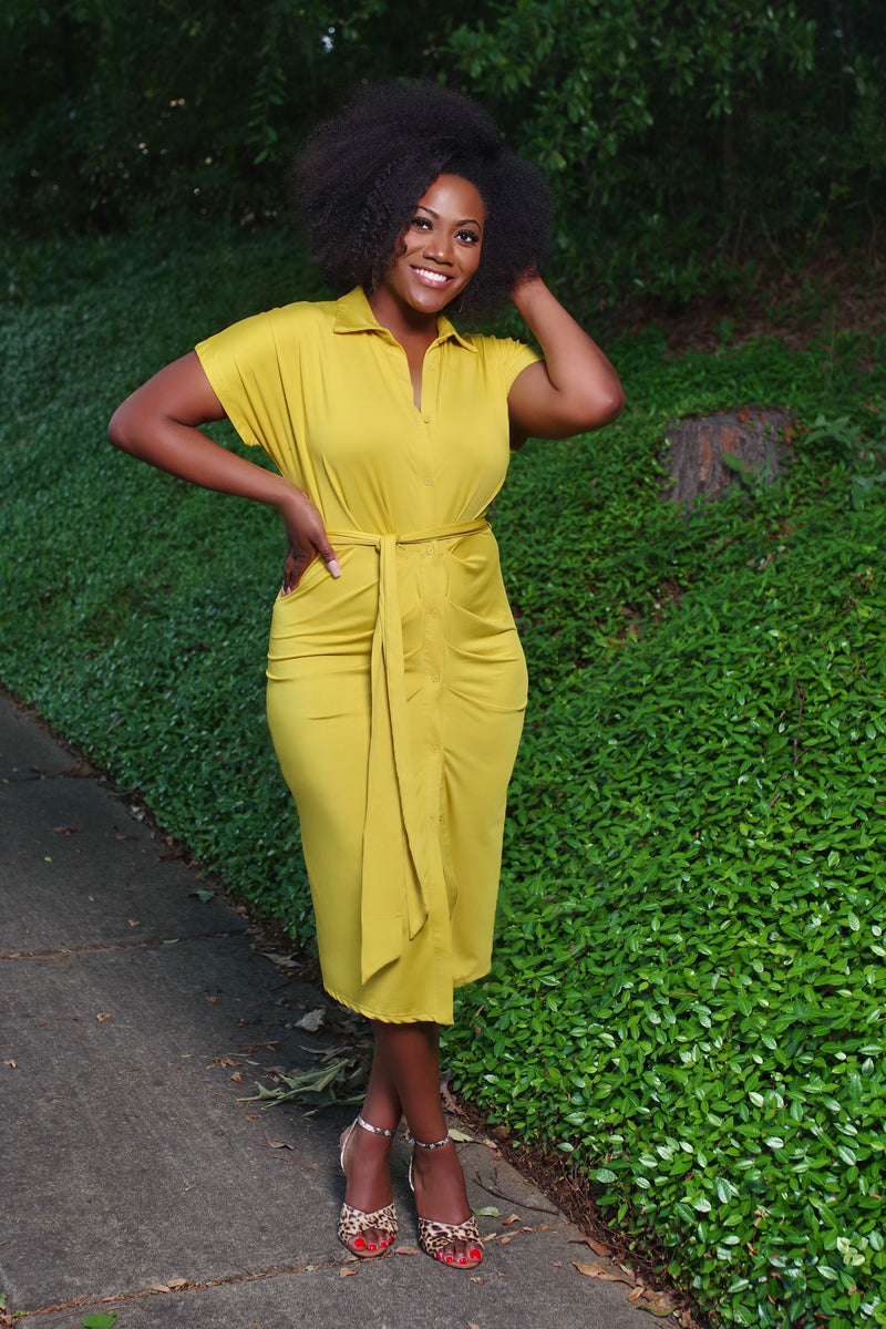 mustard yellow button down dress Linen Mini Shirt Dress With Pockets, Mustard Yellow Short Sleeved Summer Sundress Casual Minimalist Button Down Sustainable Fashion Clothing